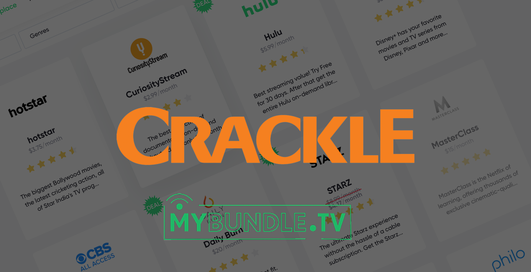Crackle Free Ad-Supported Service & Features | MyBundle